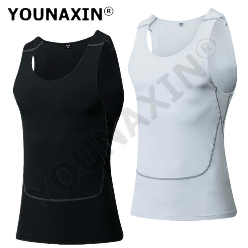 Men Black Sport Skinny Vest Ti - T Shirt Tight Fit review and price