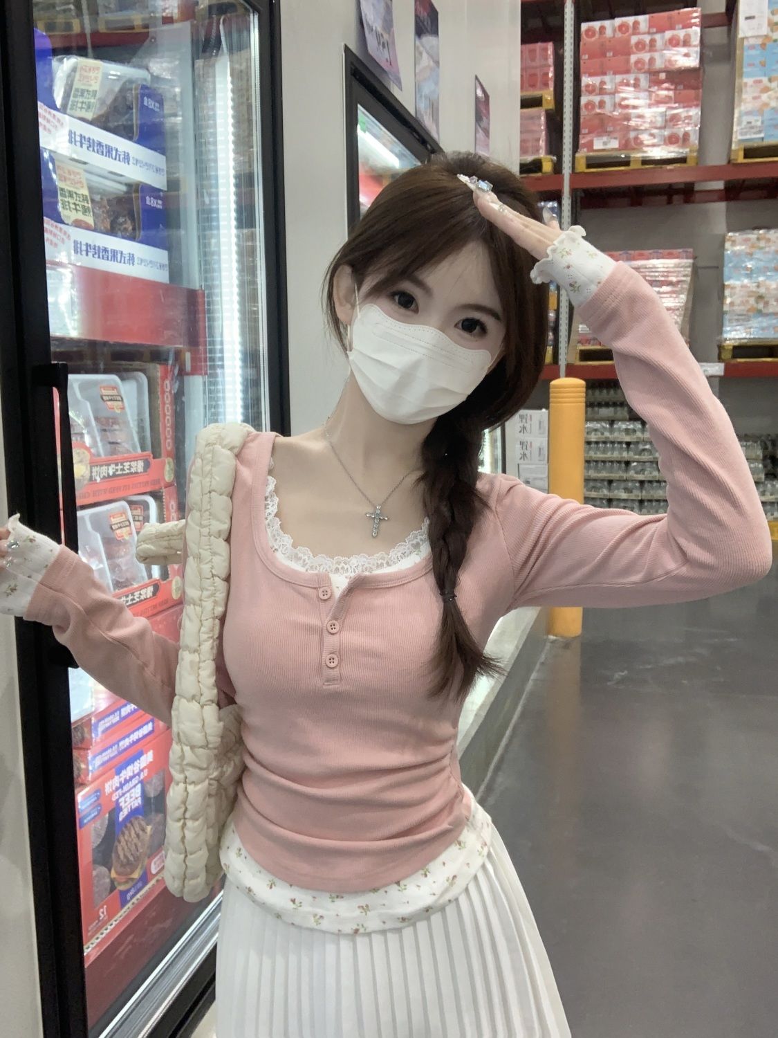 2026 Pink Floral Two-piece Cre - Undershirt Crew Neck review and price