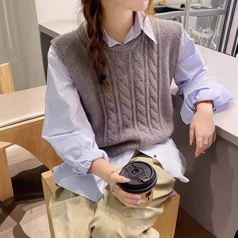 2025 New O-Neck Knitted Vest W - Sleeveless Undershirt review and price