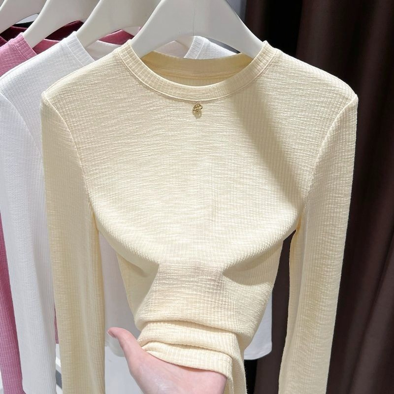 Women Slub Cotton Long Sleeve  - Undershirt Crew Neck review and price