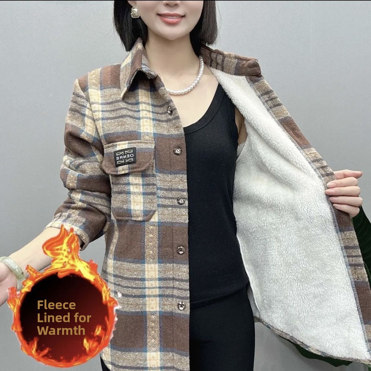 Thickened Fleece Flannel Plaid - Thermal Long John review and price
